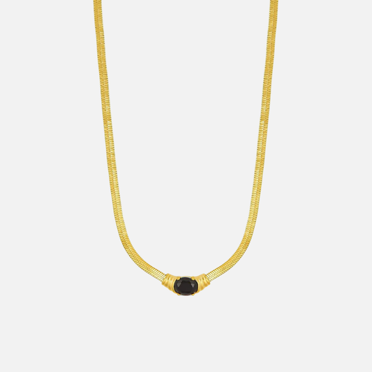 Essential Onyx Snake Chain
