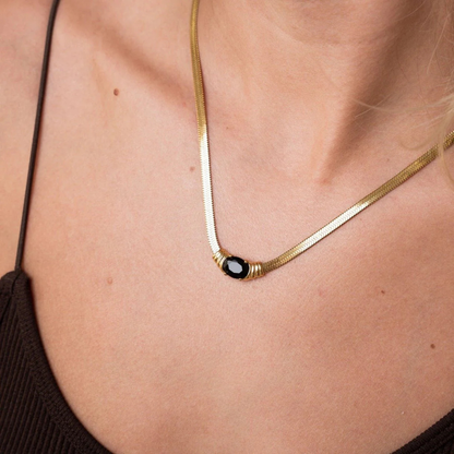 Essential Onyx Snake Chain